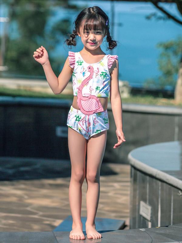 AONIHUA Flamingo Lovely Girl Swimwear