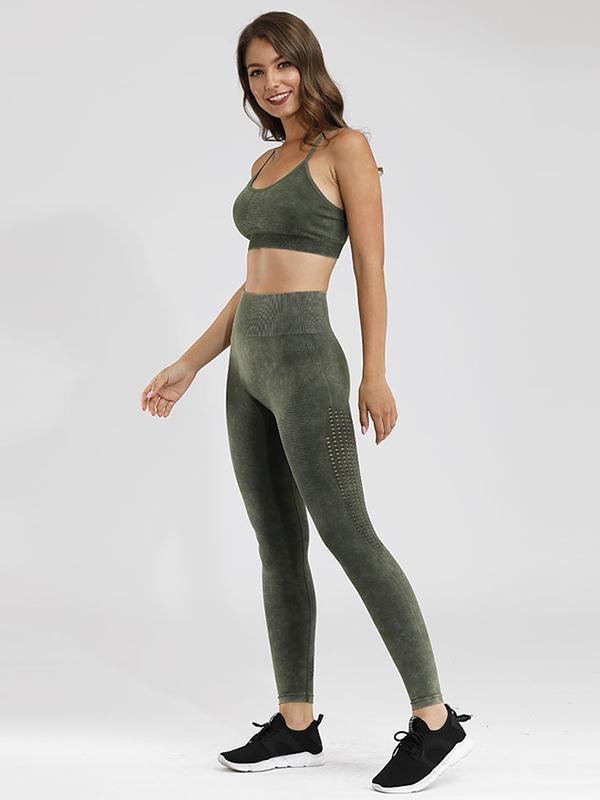 Sexy Quick Dry Solid Hollow Yoga Leggings