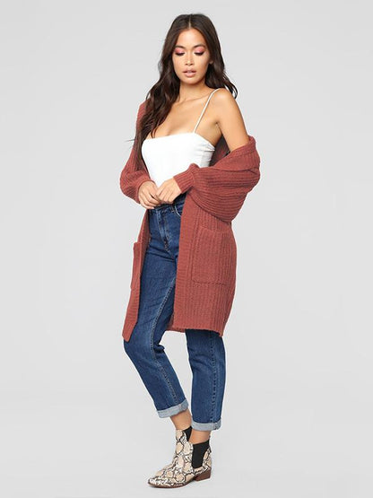 Long Sleeves 3 Colors Knitting Cardigan Tops