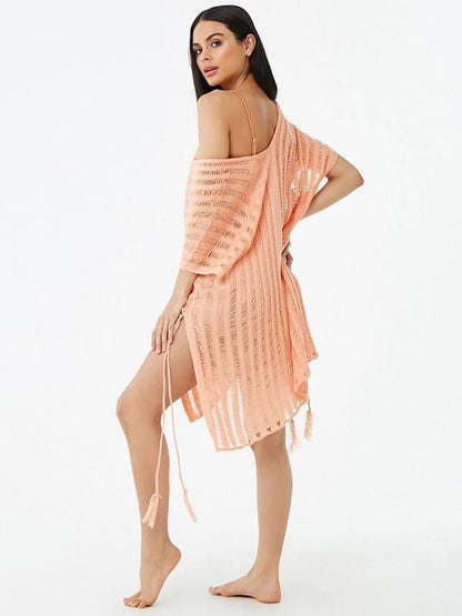 Sexy Hollow Split-side Cover-ups Swimwear