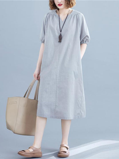 Loose Oversize Solid  Dress