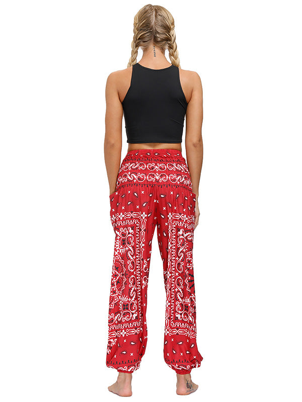 Vintage Bohemia Geometric Printed High Waisted Knickerbockers& Yoga Pants