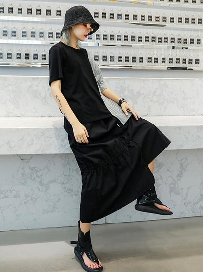 Knitting Split-joint Oversize T-Shirt