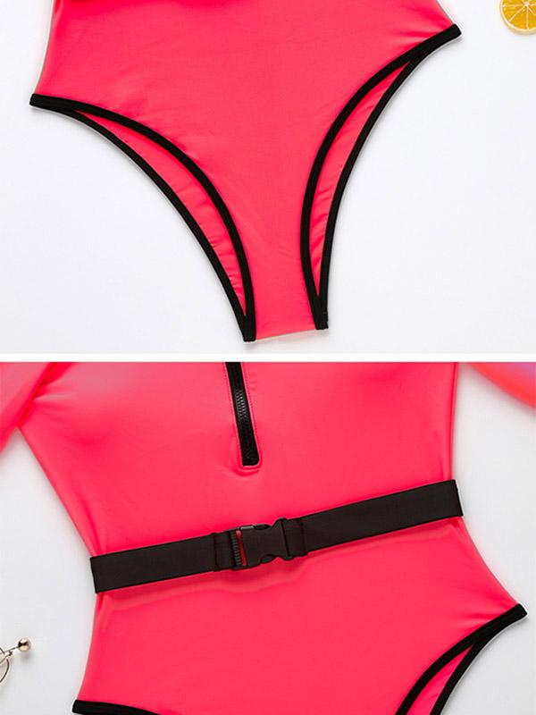 Deep V-Neck Zipper Long Sleeves Wetsuit