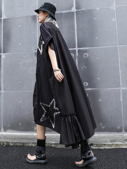 Oversize Asymmetric Stars Dress