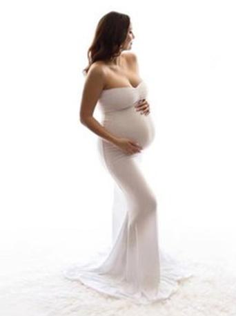 Maternity Bandeau Bodycon Maxi Dress