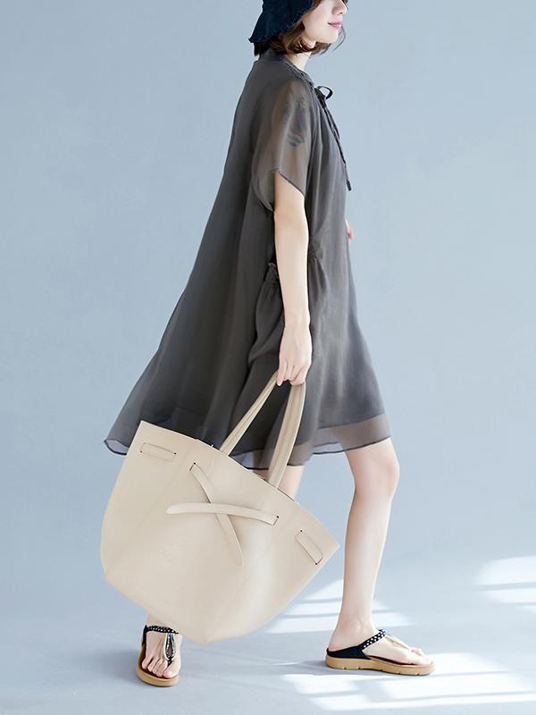 Plus Size Light Chiffon Strap Mini Dresses