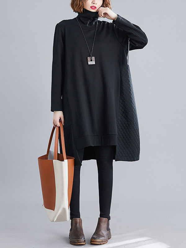 Original Irregularity High-Neck Dress