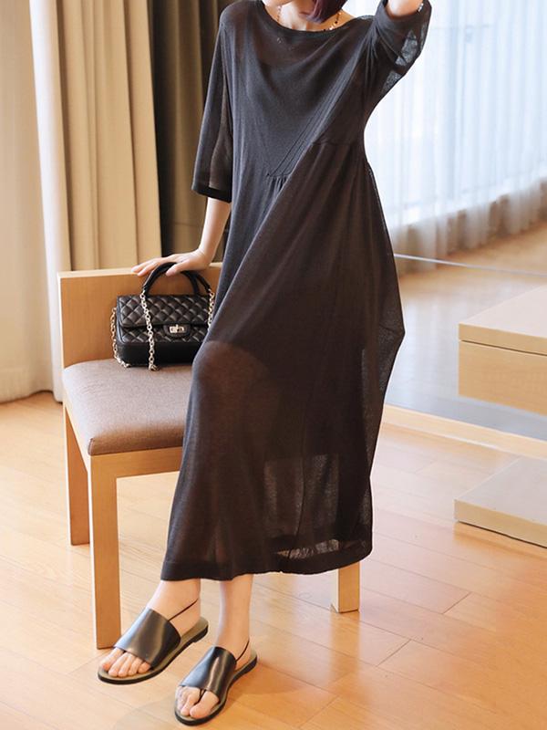 Loose Soft 2-pieces Long Dress