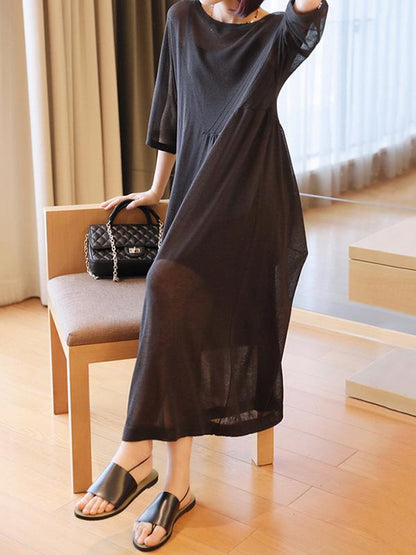 Loose Soft 2-pieces Long Dress