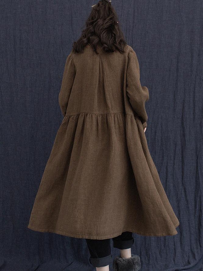 Retro Linen Long Dress