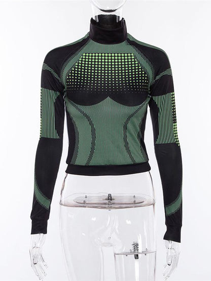 Sports Casual Long Sleeves Tees And Leggings