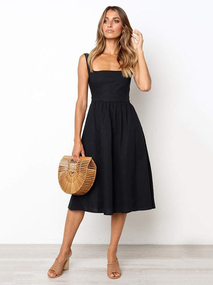 Simple Halter Slip Sexy Midi dress