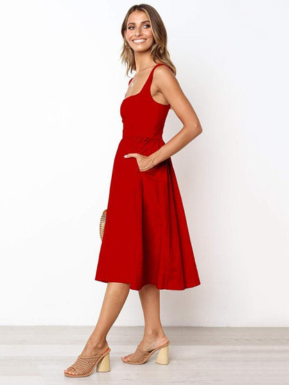Simple Halter Slip Sexy Midi dress