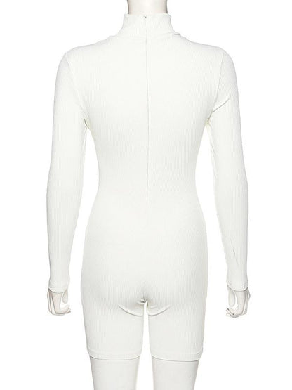 Solid Comfortable Long Sleeves Yoga Romper