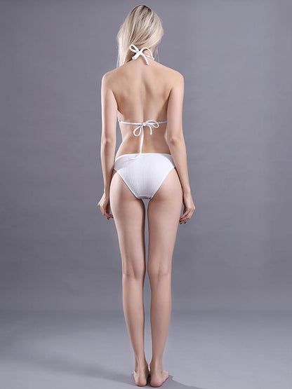 Solid Bandage Bikinis Swimwear
