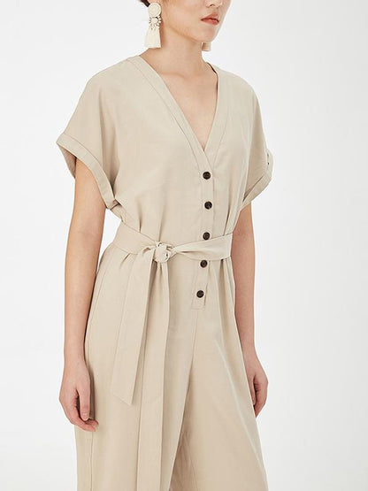 Original Solid Bandage Light Maturity Jumpsuits