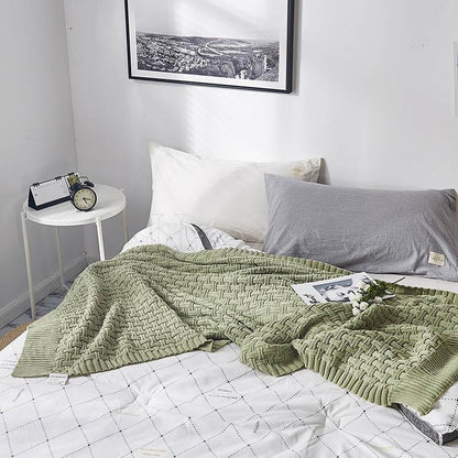 Solid Crochet Knit Blankets
