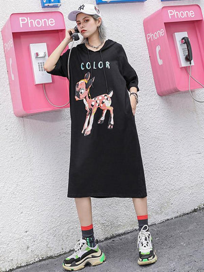 Casual Hoodie Long Dress
