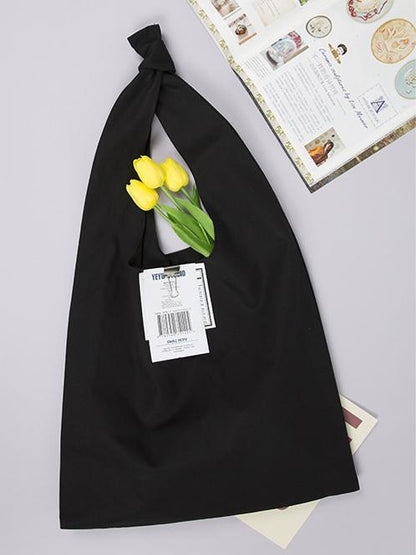 Simple Solid One-shoulder Casual Canvas Bag