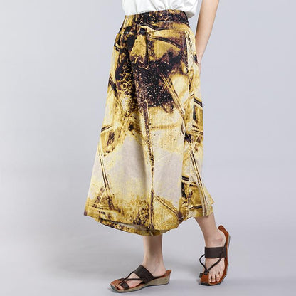 Casual Raindrop Printed Folded Women' Pants