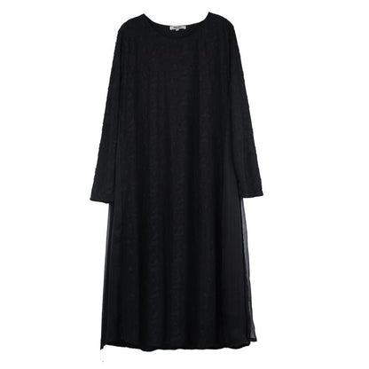 Buykud Soft And Comfortable Casual Leaf Loose Dress