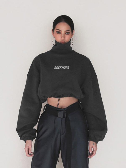 Sports Crop Hoodies&Sweatshirts Tops