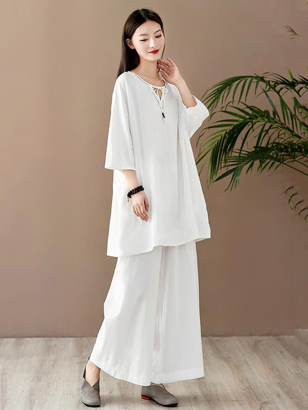 Simple Solid V-Neck T-Shirts Tops