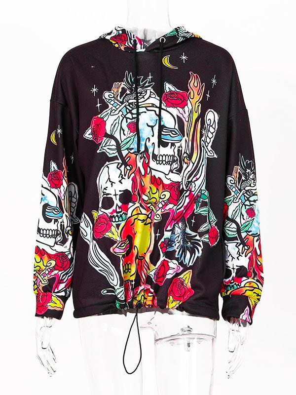 Digital Floral Printed Sports Sweatshirt