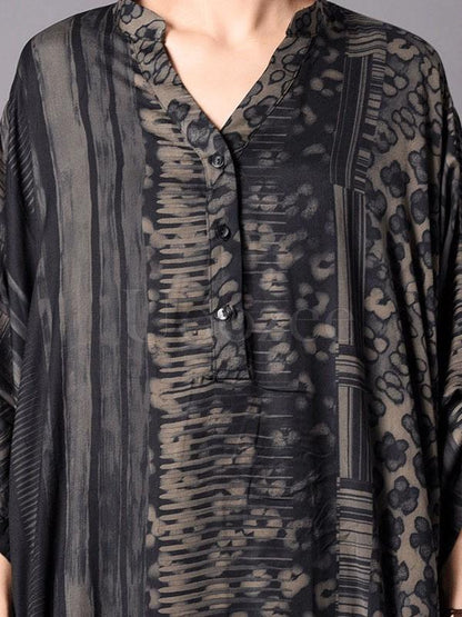 Super Loose Silk Vintage Long Dress