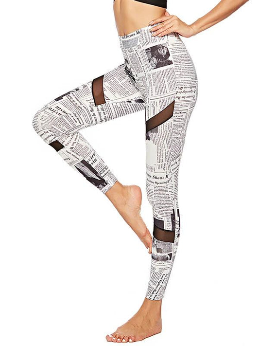 Newspaper Printed Leggings
