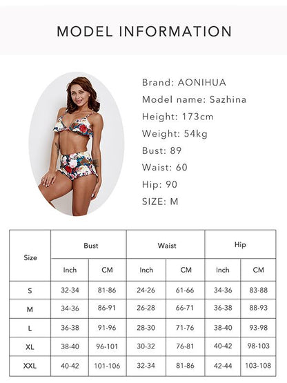 Falbala Bandage Bikinis Swimwear