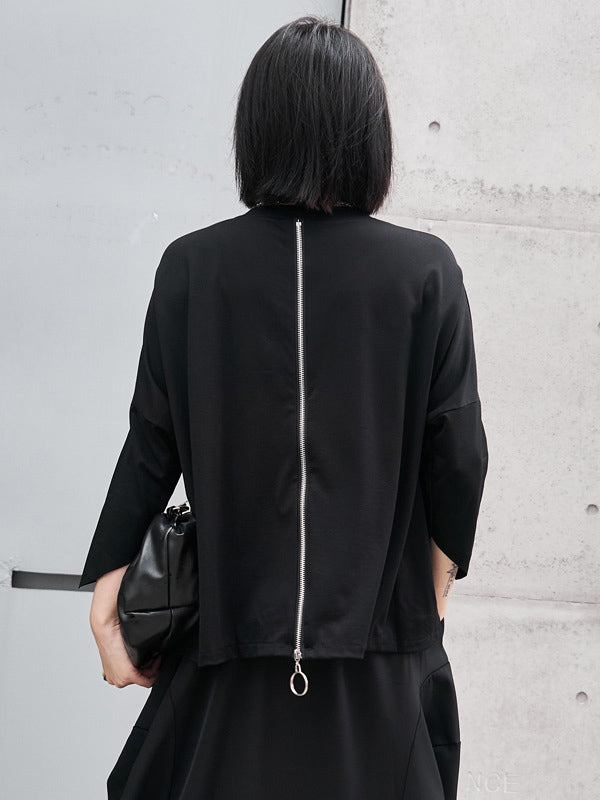 Original Solid Color Cold Shoulder T-Shirt Top