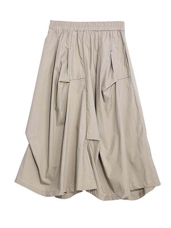 Original Solid Column A-Line Skirt