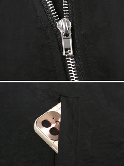 Cool Street Split-Joint Zipper Buttoned Round-Neck Sleeveless False Two Vest Outwear