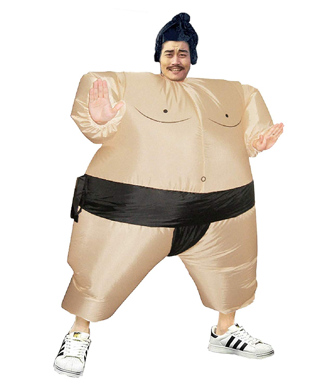 Sumo Wrestling Fat Suit Blow Up Fancy Dress Funny Inflatable Costume