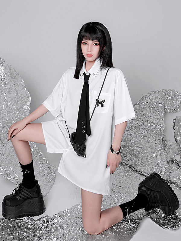 Casual Punk Black Tie Accessories