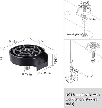 Kitchen Aink Faucet Bottle Washer glass Rinser