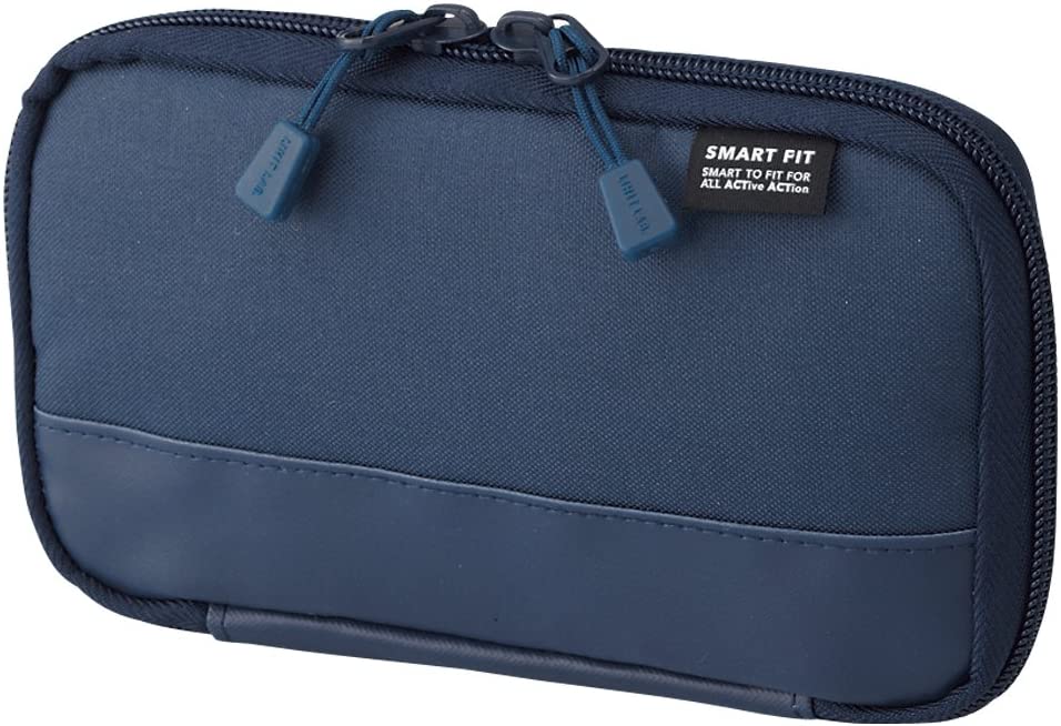 Compact Pen Case (Pencil Case), Water & Stain Repellent,3.5" x 6.5'', Navy (A7687-11)