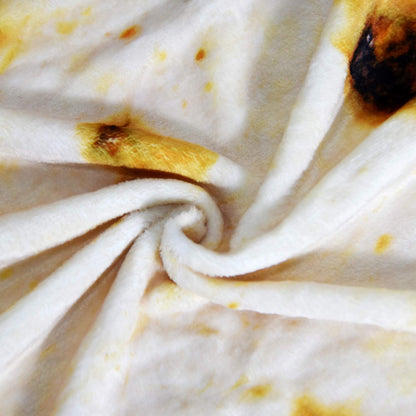 Novelty Tortilla Blanket for Your Family, Soft and Comfortable Flannel Taco Blanket for Kids.