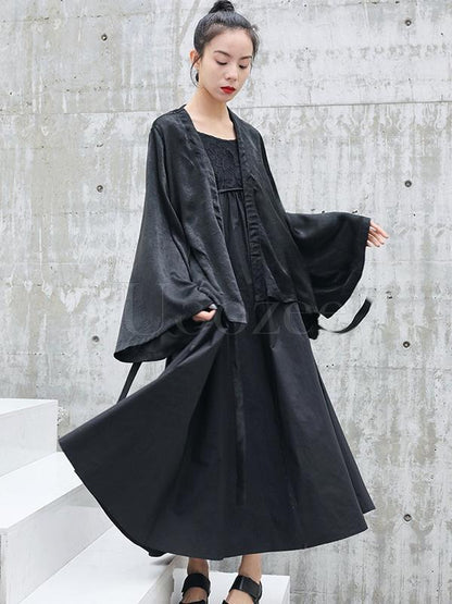 Loose Retro Shawl Cover-up
