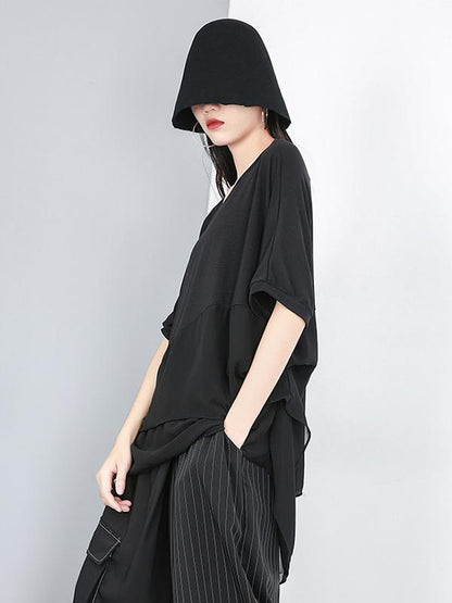 Loose Irregular Chiffon T-shirt