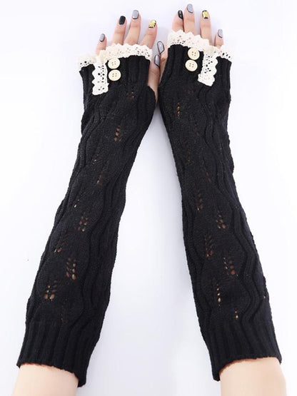 Knitted Half Finger Lace 7 Colors Sleevelet Accessories