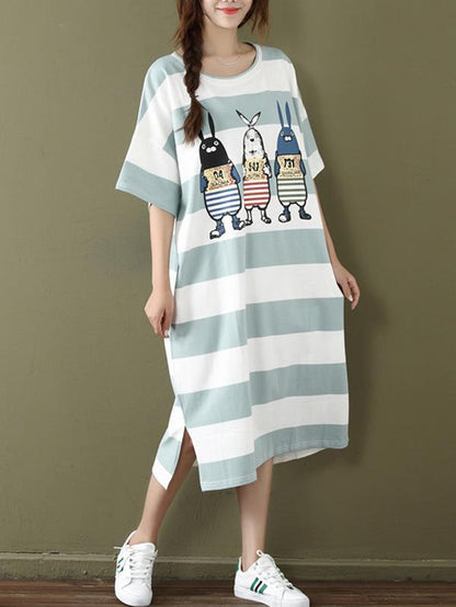 Summer Loose Oversize Striped Dress
