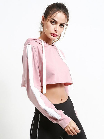 Draw String Midriff Hoodies & Jackets