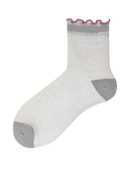 Simple Netting Frizz Tube Socks