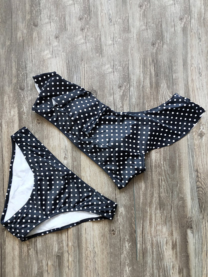 Popular Unilateral Lotus Leaf Sexy Bikini Set