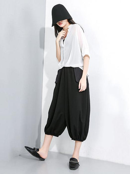Loose Split-joint Harem Pants