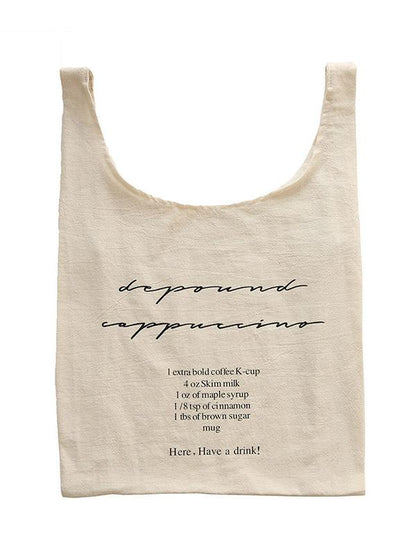 Letter Canvas Coffee Bag