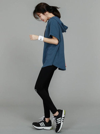 Casual Loose Short Sleeves Hoodies